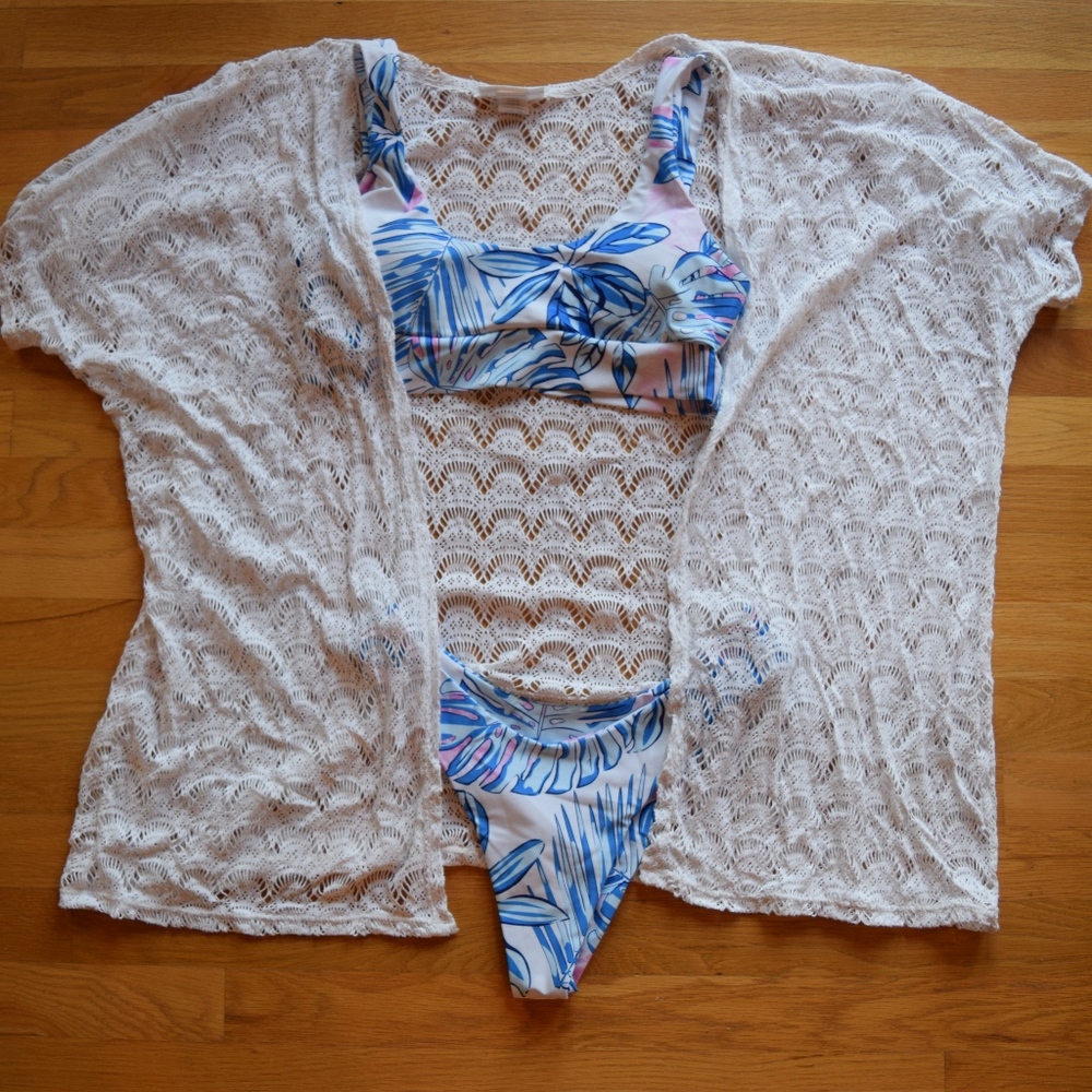 White Swimsuit Coverup